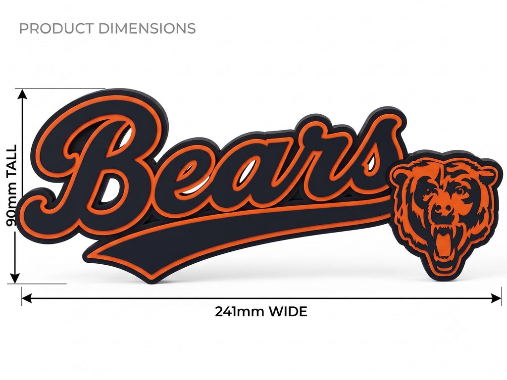 Chicago Bears Sign | NFL Football Desk Decor & Shelf Display