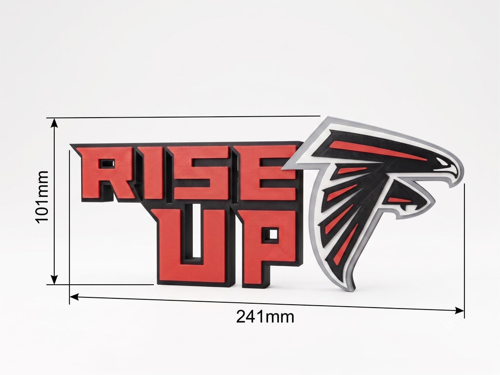 Atlanta Falcons Desk Decor | Rise Up NFL Football Sign