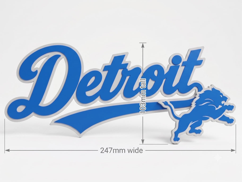 Detroit Lions Desk Sign | NFL Football Shelf Decor