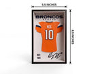 Bo Nix Denver Broncos Jersey Shadow Box | 3D Printed NFL Football Dorm & Desk Decor | Back to School Sports Fan Gift | Man Cave Wall Art