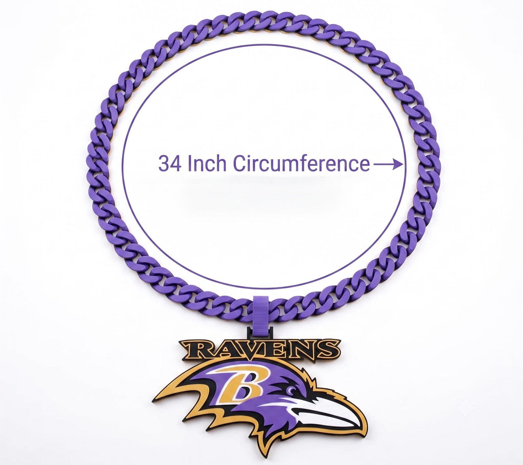 Baltimore Ravens Necklace | NFL Chunky Football Fan Chain