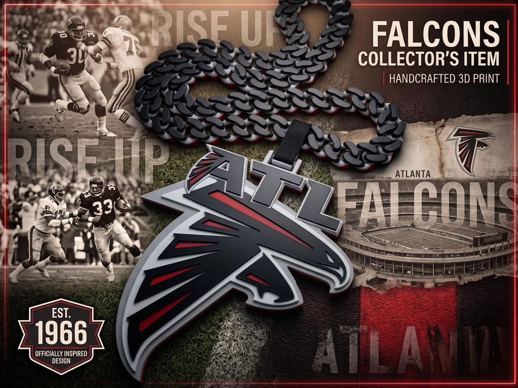 Atlanta Falcons NFL Necklace, NFL ATL Logo Chain