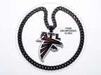 Atlanta Falcons NFL Necklace, NFL ATL Logo Chain