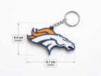 Denver Broncos Keychain Charm | Premium 3D Printed NFL Football Fan Gift | Sturdy PLA Broncos Country Keyring Bag Tag