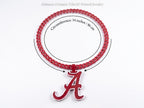 Alabama Crimson Tide Necklace | College Football Big A Logo Pendant with 34" Chain