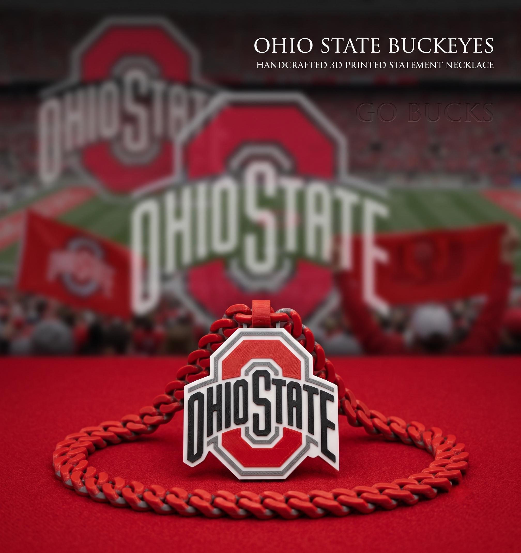 Ohio State Buckeyes Statement Necklace | College Football OSU Tailgate Jewelry