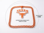 Texas Longhorns Necklace | College Football 34" Chunky Burnt Orange & White Chain